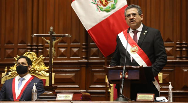 Manuel Merino en el Congreso.