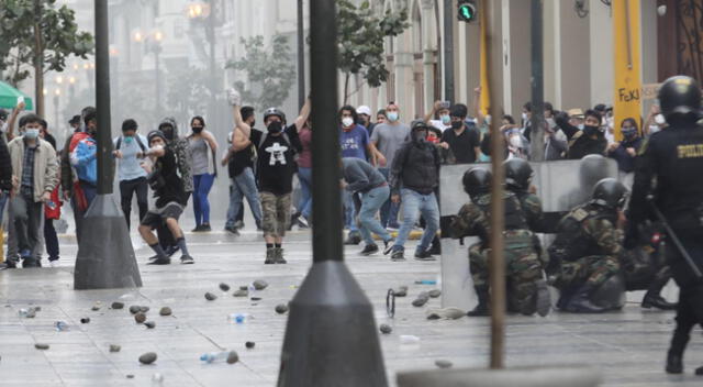 Disturbios en el Centro de Lima.