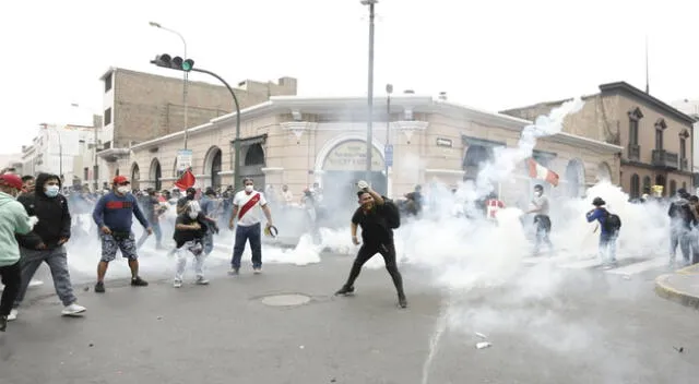 Disturbios en el Centro de Lima.