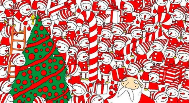 Reto viral: encuentra la gorra de Papá Noel.