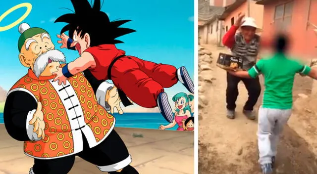 Niño recrea junto a su abuelo una emotiva escena de Dragon Ball