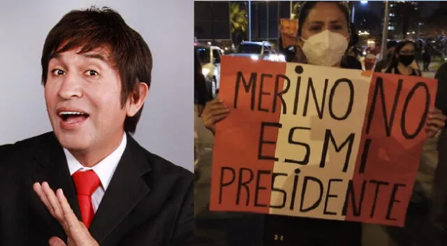 Fernando Armas se unió a la marcha que pide la salida de Manuel Merino de la presidencia del Perú.