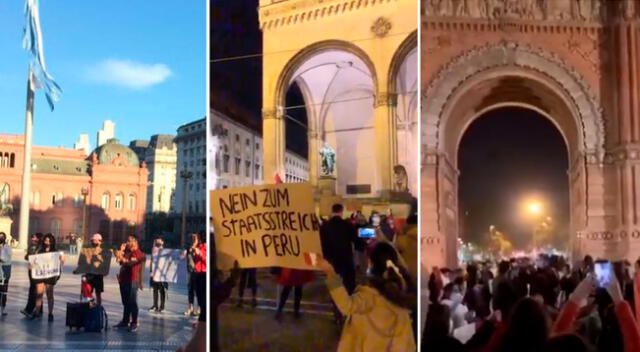 Los compatriotas salieron a las calles con pancartas y arengas para protagonizar marchas en Argentina, Alemania, y España.