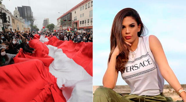 Stephanie Valenzuela expresa su apoyo para el Perú.