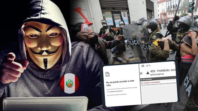 Los cibernautas indicaron que algunas páginas como PNP, IGP, Ejército del Perú, fueron afectados con el hackeo adjudicado a Anonymous.