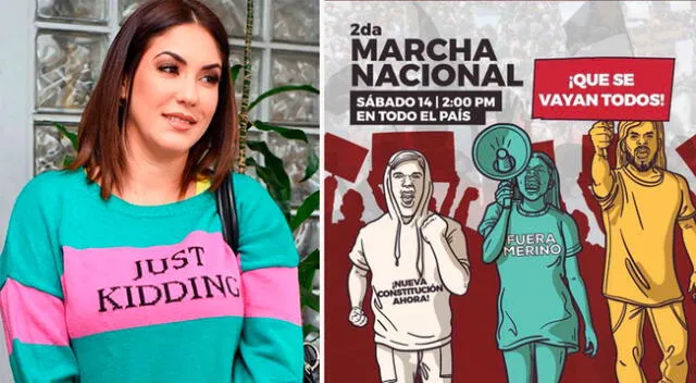 Tilsa Lozano se une en la lucha contra Manuel Merino y el Congreso.