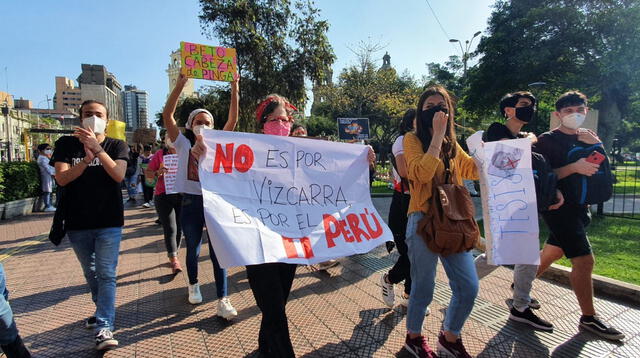 Protestas en contra de Manuel Merino en Miraflores