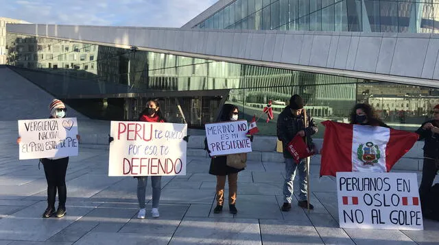 Noruega, peruanos se pronuncian en contra de merino.