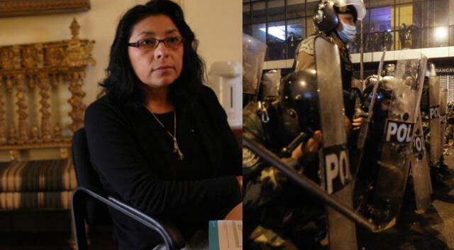 Violeta Bermúdez se pronuncia sobre represión policial.