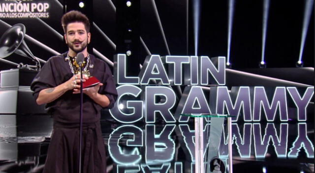 Camilo recibe su primer Latin Grammy por ‘Tutu’ por mejor canción pop