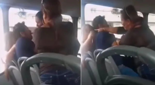 La mujer subió al mismo bus que su esposo y lo encontró con su amante.