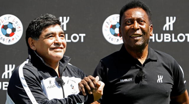 Pelé se despide de Diego Armando Maradona.