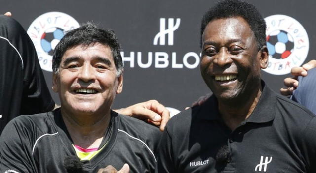 Pelé se despide de Diego Armando Maradona.