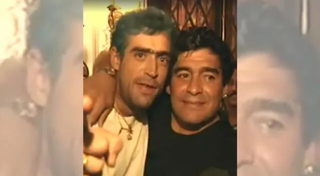 Diego Maradona y Rodrigo Bueno.