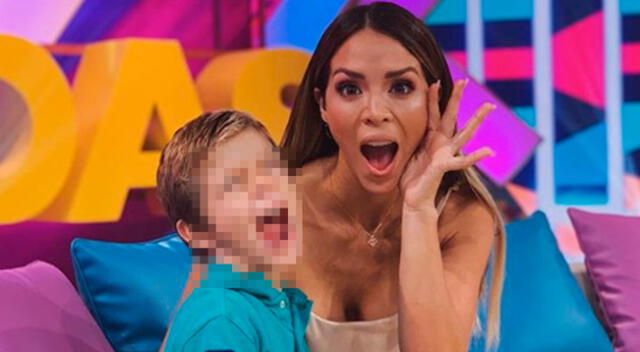 Sheyla Rojas revela reacción de su hijo tras despertarlo.