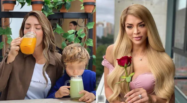 Sheyla Rojas revela reacción de su hijo tras despertarlo.