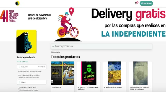 Por compras en La Independiente el delivery es gratuito a todo el país.