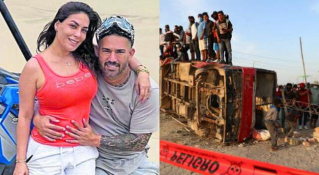Evelyn Vela y su novio Valery Burga se vieron afectados por las protestas de los trabajadores agrarios en la Panamericana Sur.