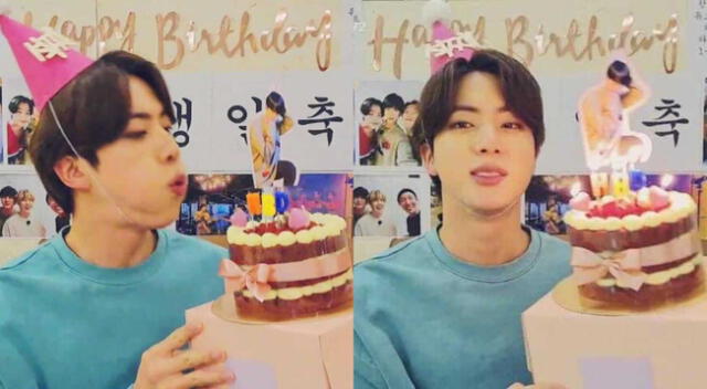 Kim Seok-Jin de BTS cumplió 28 años (29 años en edad coreana) y aprovechó para hacer una transmisión en vivo con sus fans para festejar.