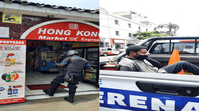 El serenazgo de Lince capturó a un sujeto que intentaba robar en el minimarket Hong Kong