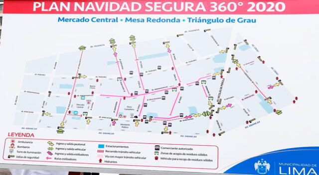 Este es el plan Navidad 2020, que organizó la PNP y la Municipalidad de Lima. Conoce en la nota los accesos peatonales y vehiculares para Mesa Redonda, Mercado Central y Grau.