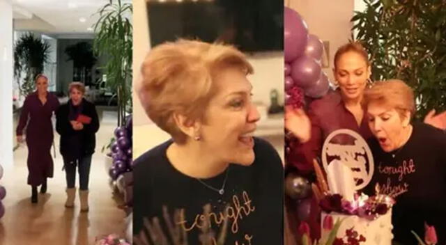 Jennifer López sorprende a su mamá por su cumpleaños 75