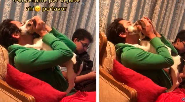 El perrito había extrañado mucho a su dueño