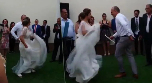 Karla Tarazona y Rafael Fernández festejaron su matrimonio a ritmo de festejo