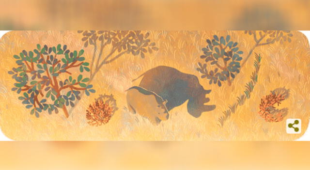 Doodle de Google rinde homenaje al último rinoceronte blanco del norte