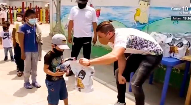 El chico reality Ignacio Baladán mostró que tiene un corazón solidario y lleva ayuda a niños pobres.