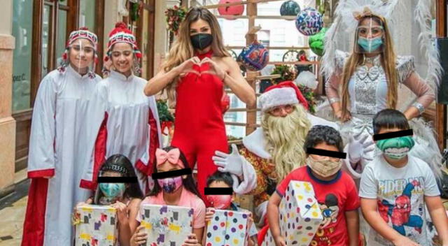 Antes de partir a México, Michelle Soifer hizo un show infantil para casi 200 pequeños en el Callao, a quienes llenó de presentes navideños.