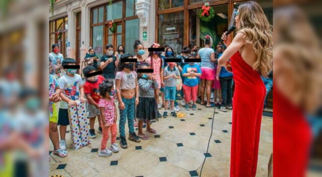 Antes de partir a México, Michelle Soifer hizo un show infantil para casi 200 pequeños en el Callao, a quienes llenó de presentes navideños.