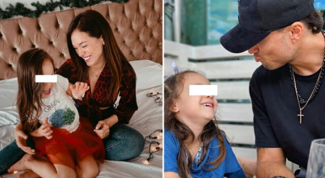Jazmín Pinedo en Instagram grabó el momento en que su hija habría los regalos que su papá Gino Assereto le dio por Navidad.