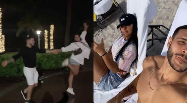 La pareja conformada por Mario Irivarren y Vania Bludau realizaron la coreografía de la canción principal de “Cantando bajo la lluvia” en la calle.