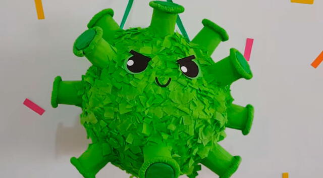 Joven te enseña cómo hacer una piñata con forma de coronavirus