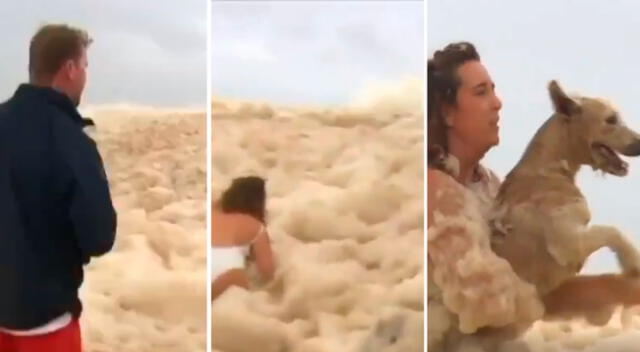 Es viral en Twitter. Las insólitas imágenes captadas en el mar de Australia han asombrado a miles de internautas en las redes sociales.