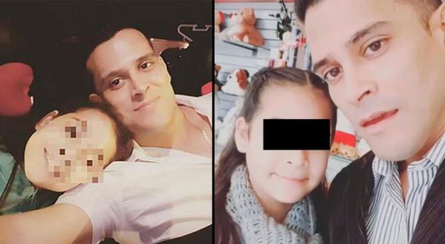 Christian Domínguez y su hija mayor se divierten juntos.