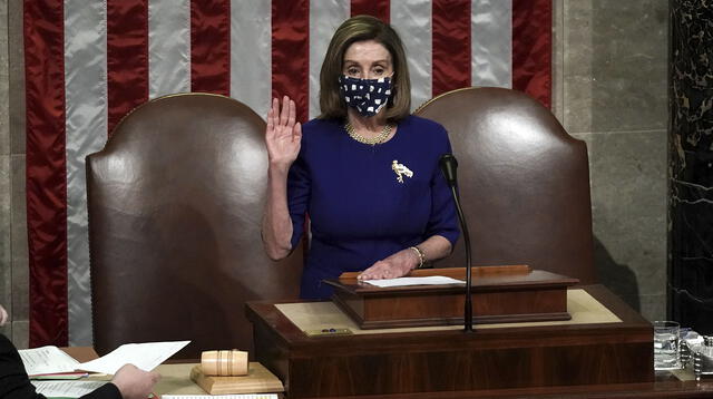 Nancy Pelosi, presidenta de la Cámara de Representantes.