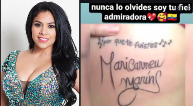 Maricarmen Marín sobre fan que se tatuó su sombre: “Muchas veces les he pedido que no lo hagan”