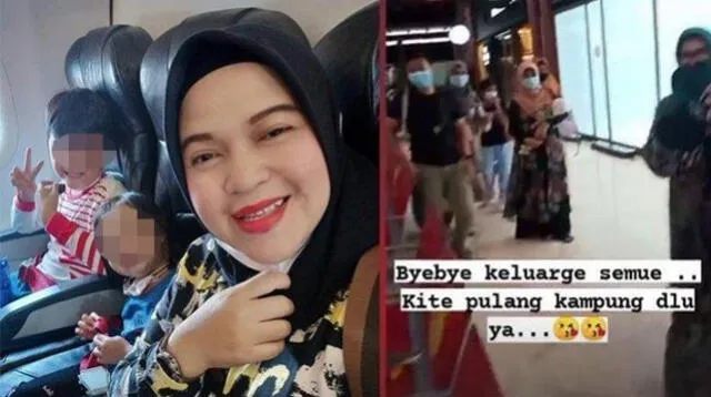 El avión en el que viajaba la mujer, presuntamente con sus dos hijos menores y sus padres, se estrelló este sábado minutos después de despegar rumbo a Pontianak, en la provincia de Borneo Occidental.