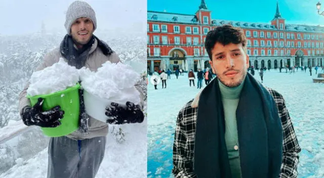Sebastián Yatra se reporta desde Madrid que atraviesa una fuerte tormenta de nieve