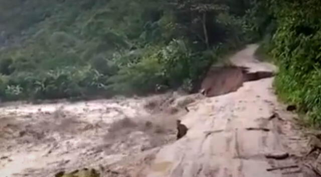 El río Tulumayo arrasó con 100 metros de carretera