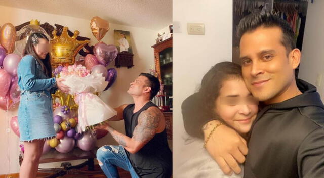Christian Domínguez llora de emoción al ver regalo de su hija Camila para su hermanita.