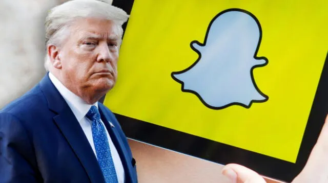Snapchat suspende "permanentemente" la cuenta de Trump.