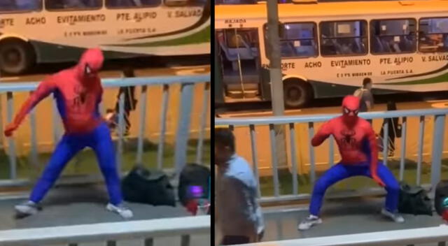 Peculiar baile de ‘Spider-Man’ se hizo viral en las redes sociales.