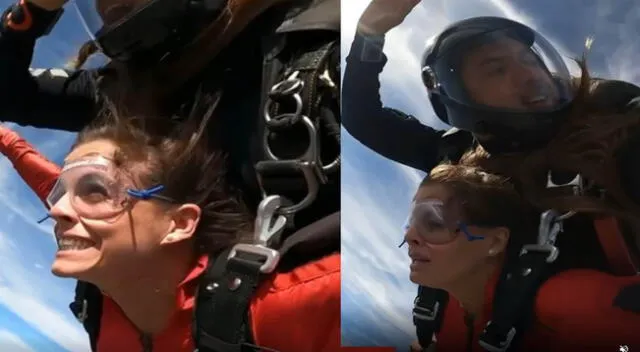 Alejandra Baigorria se atreve a lanzarse en paracaídas.