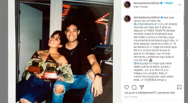 Daniela Darcourt sorprendió al hablar de “un hit” con Tony Succar.