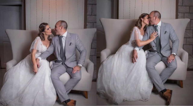 Karla Tarazona y Rafael Fernández compartieron fotografías de una sesión de fotos el día de su boda.