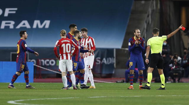 Lionel Messi se perderrá dos partidos por expulsión en la Supercopa.