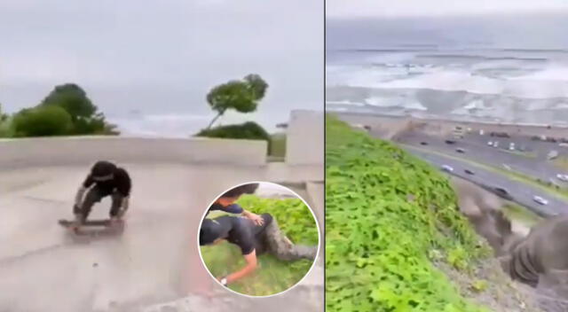 Video del skater de Miraflores se hizo viral en las redes sociales.